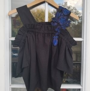 Anthropologie off-the-shoulder blouse